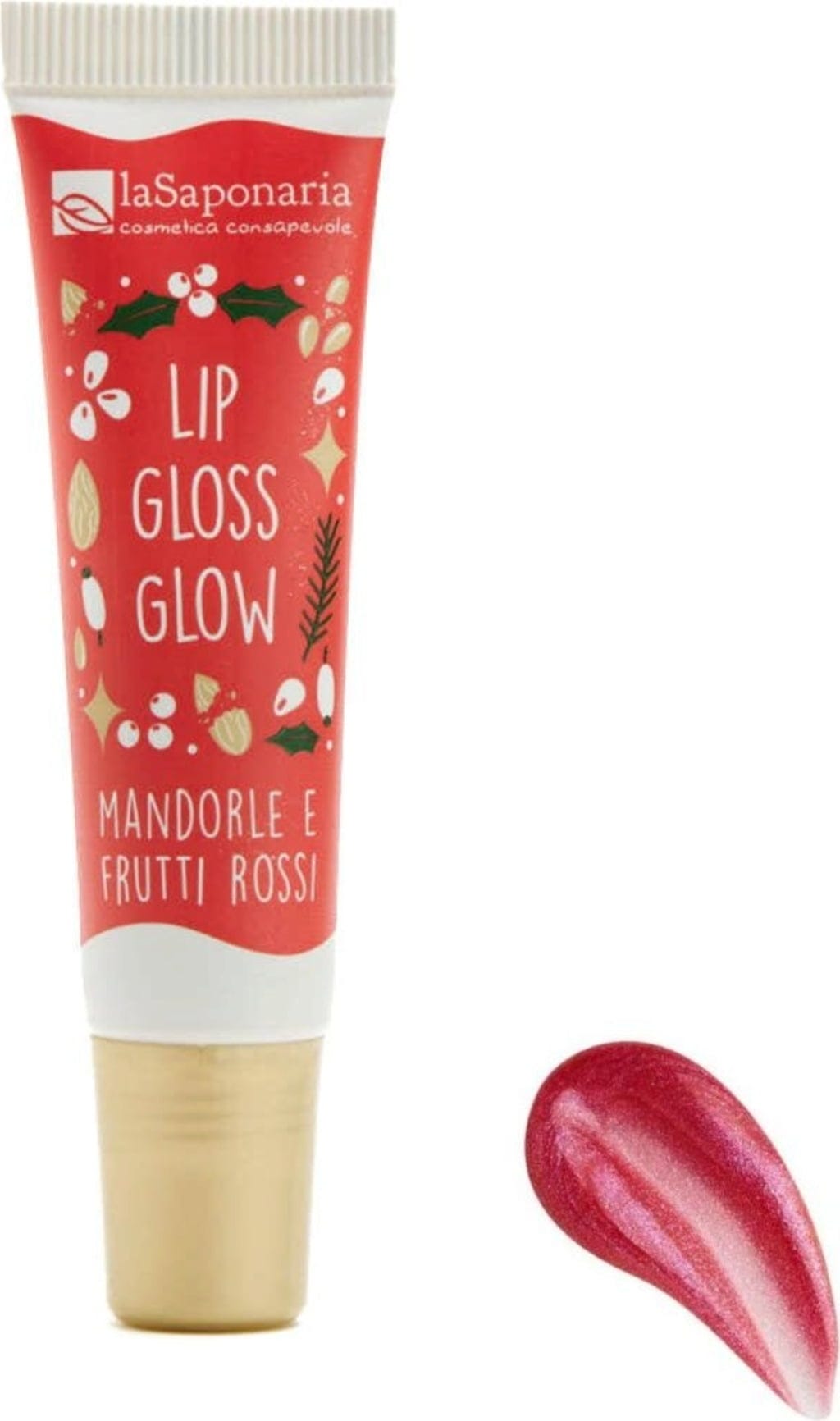 La Saponaria  Lip Gloss Glow Mandel & Rote Früchte, 12 ml