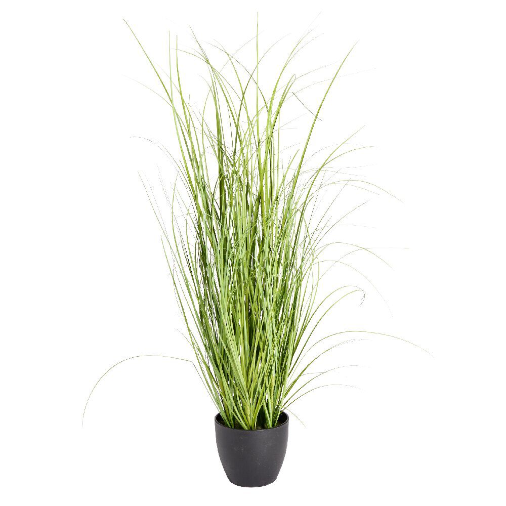 Graminé artificiel en pot noir H91cm
