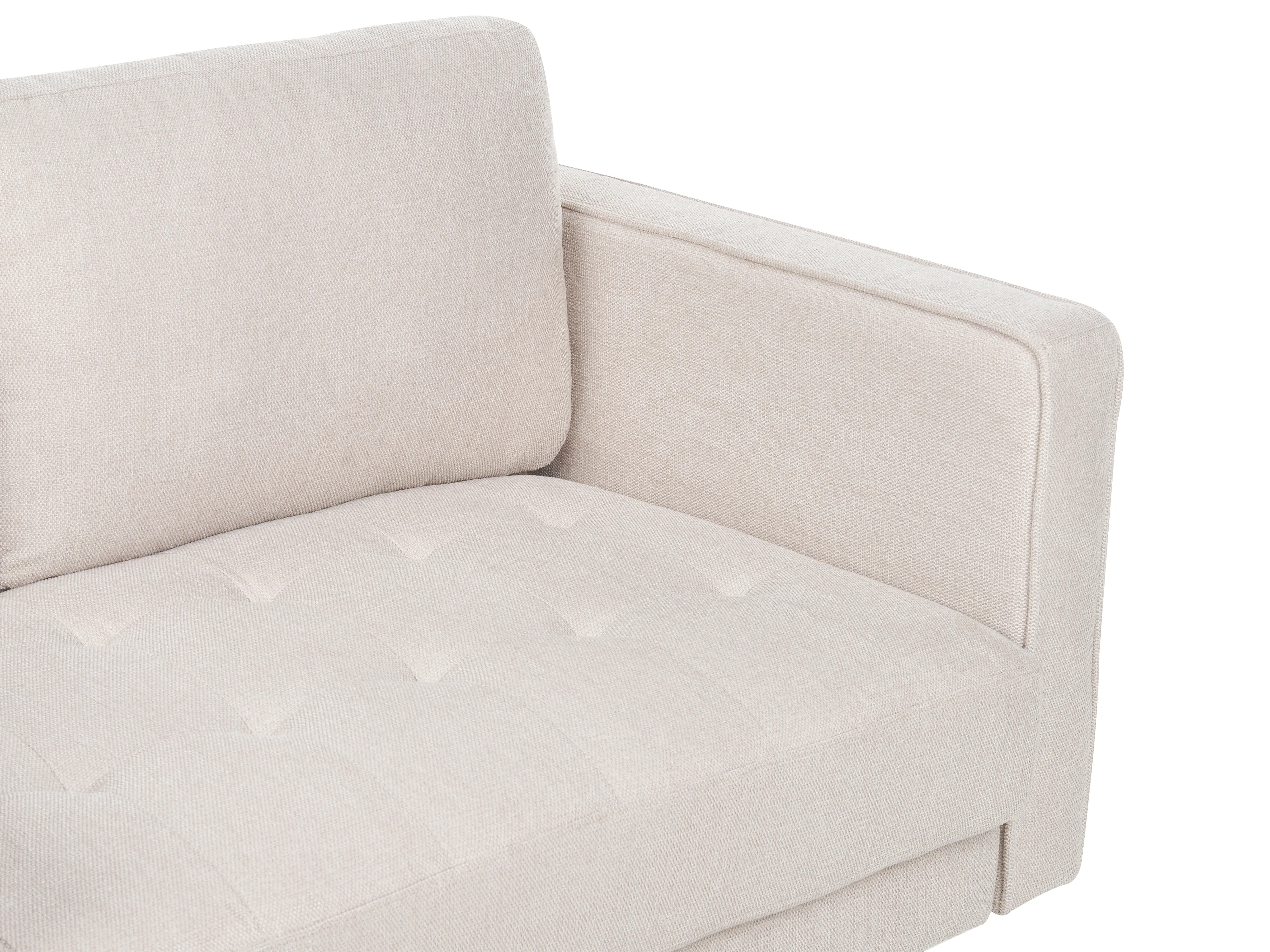 Bank 2-zits NURMO Stof Lichtbeige