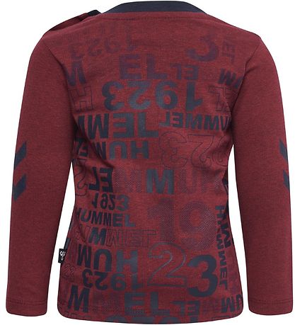 Hummel Pullover - HMLDerrick - Bordeaux m. Print