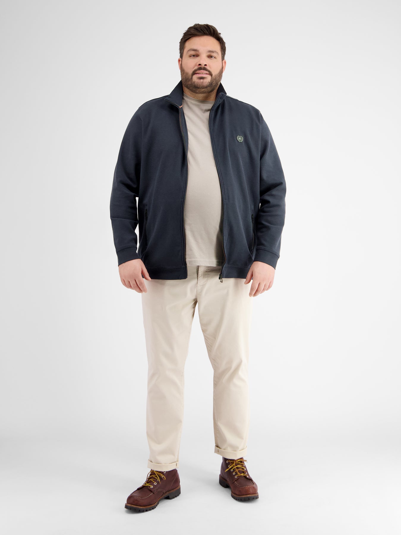 Sweatjacke in Strukturqualität