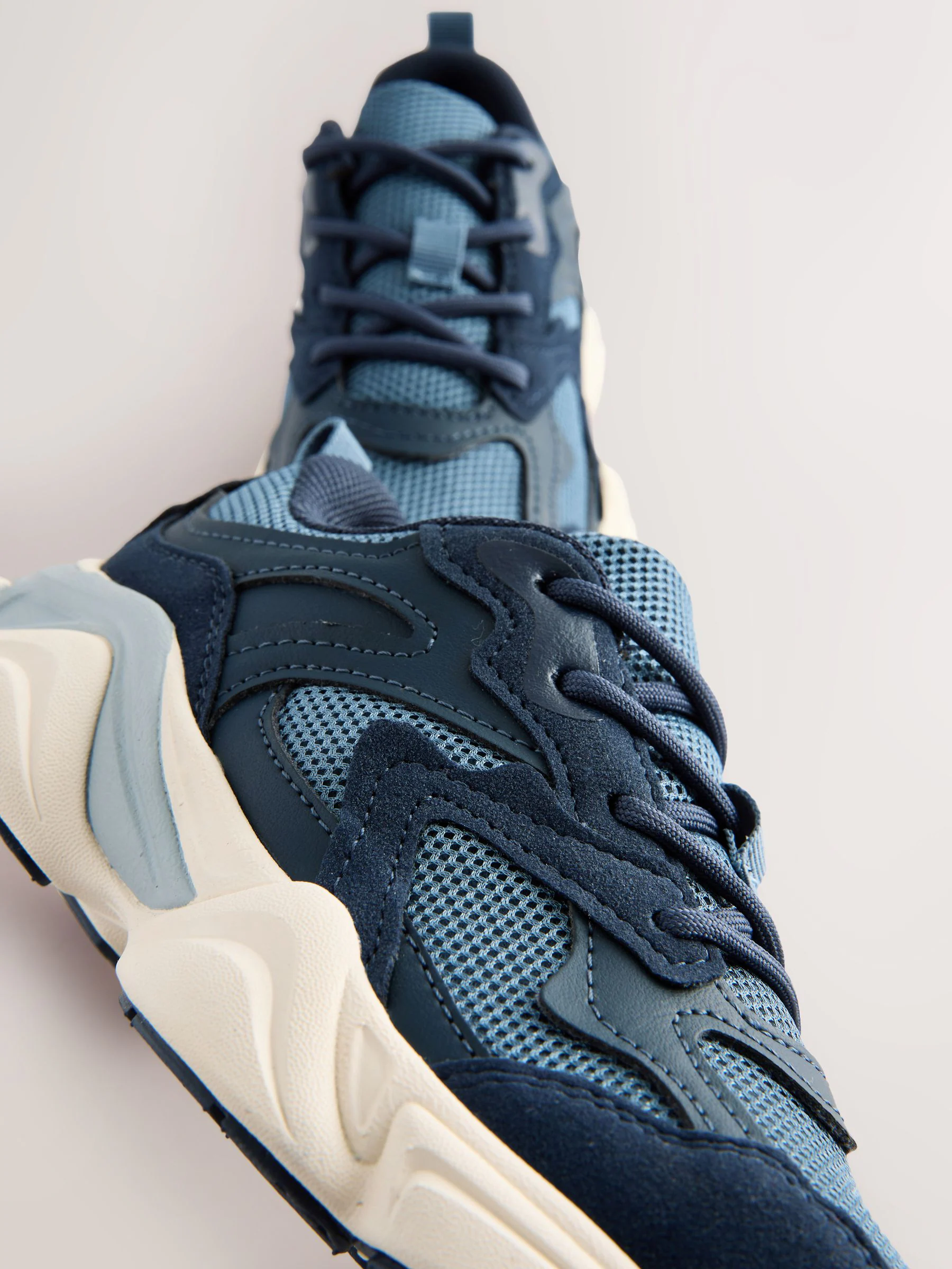 Blauw - Sneakers met veters