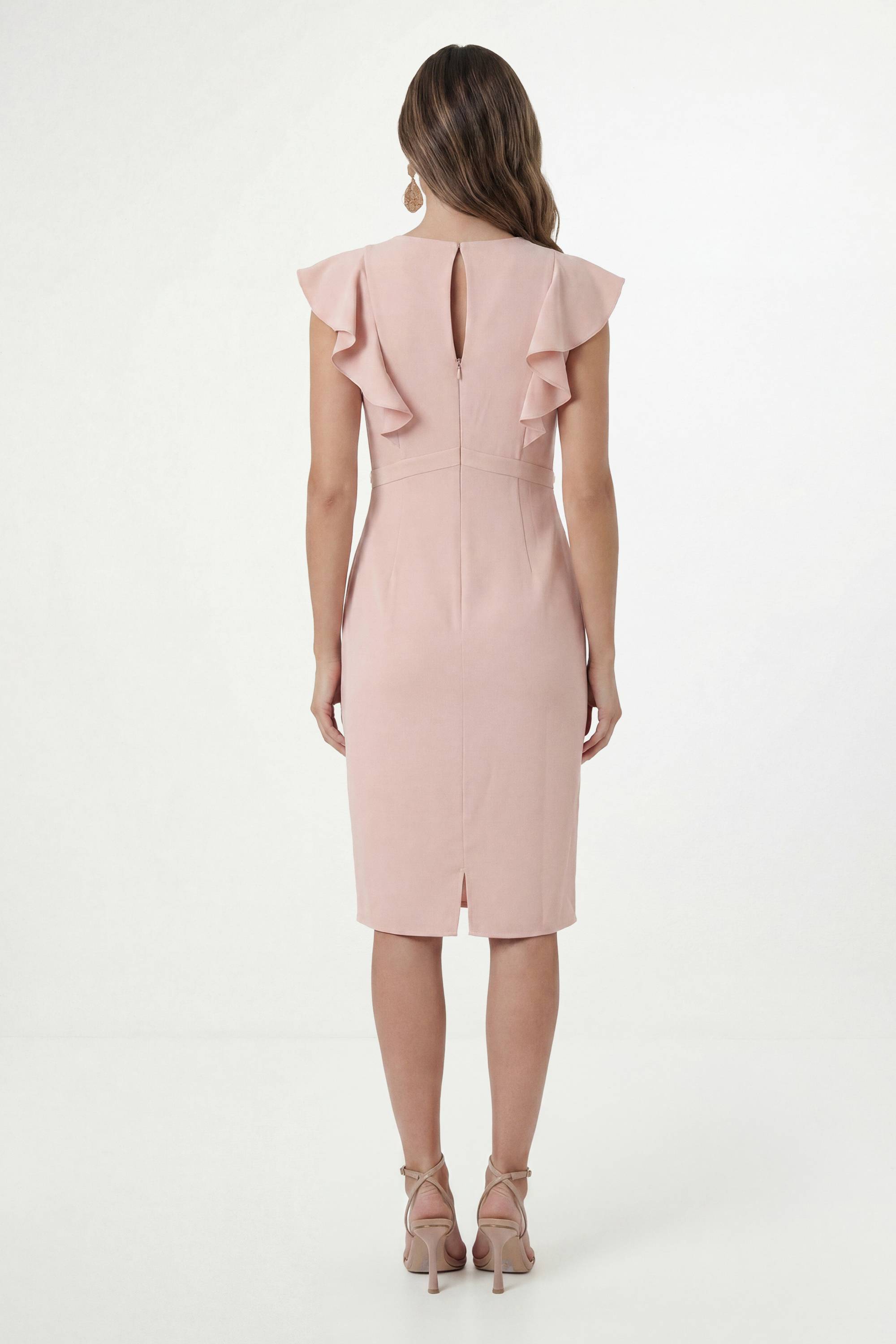 Wallis Robe Crayon Petite En Crêpe Ornée