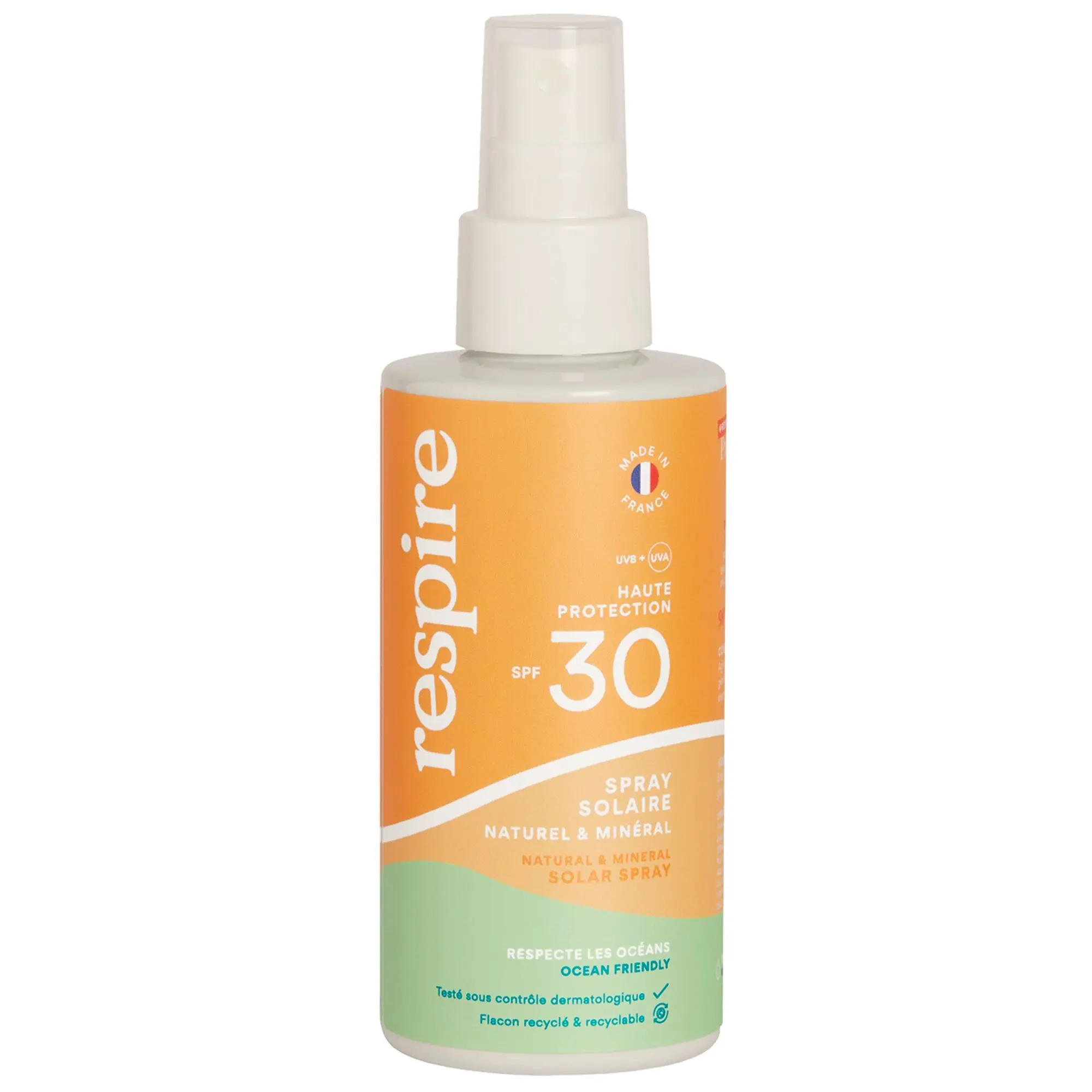 Respire - Spray Solaire Naturel & Minéral SPF 30- Protection