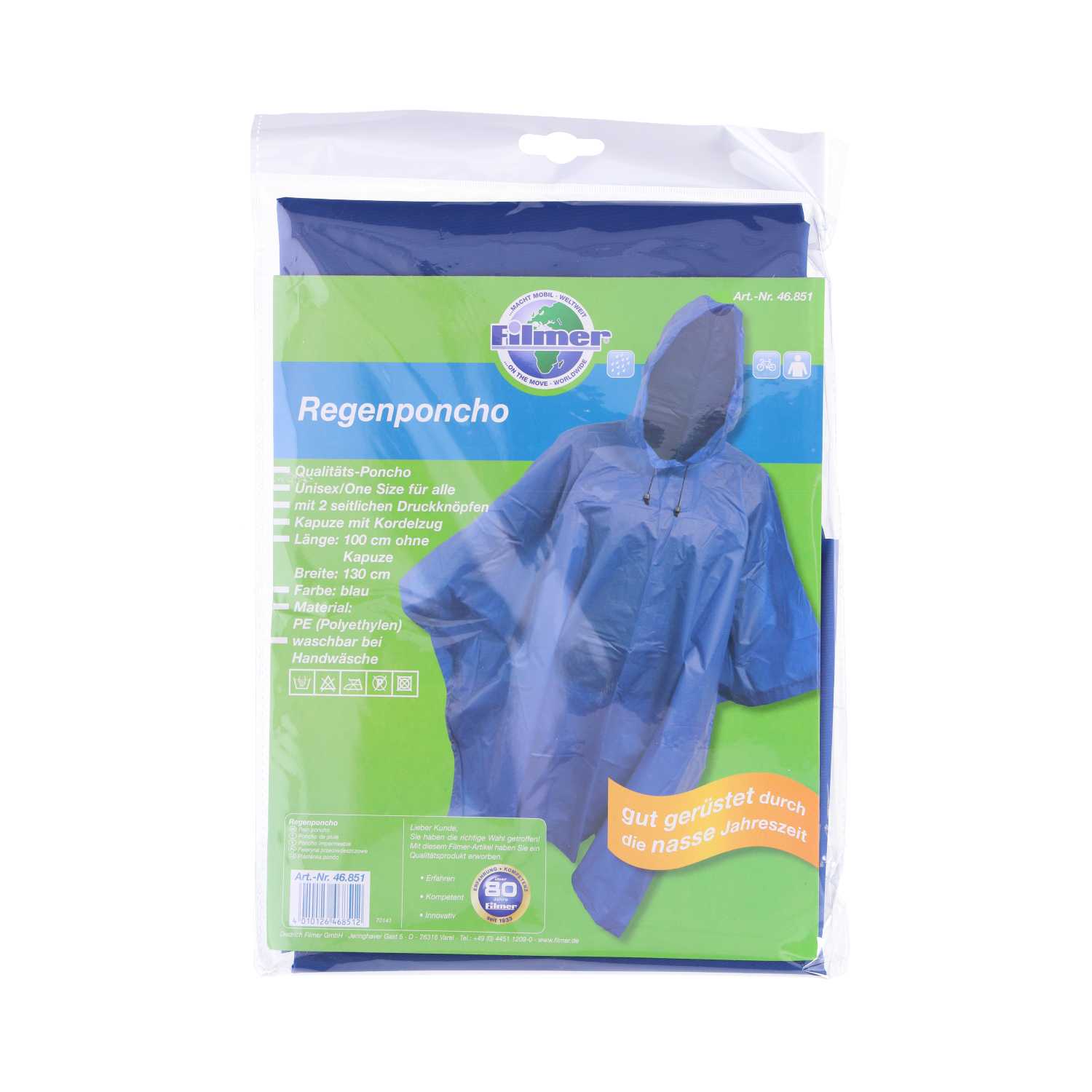Regenponcho mit Ärmel