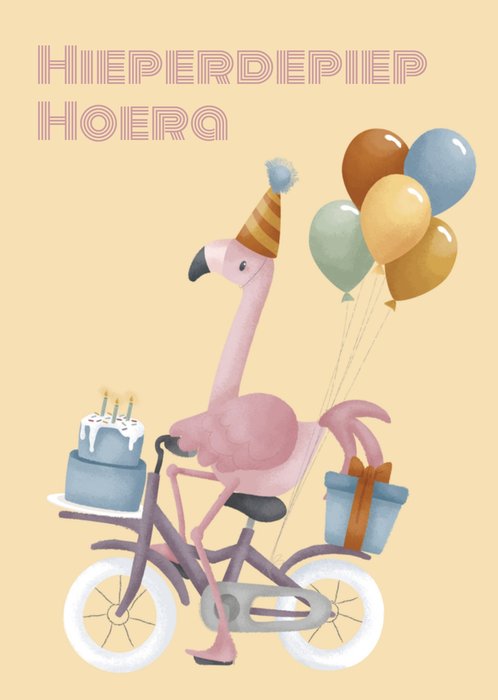 Little Dutch | Verjaardagskaart | Feestje | Flamingo