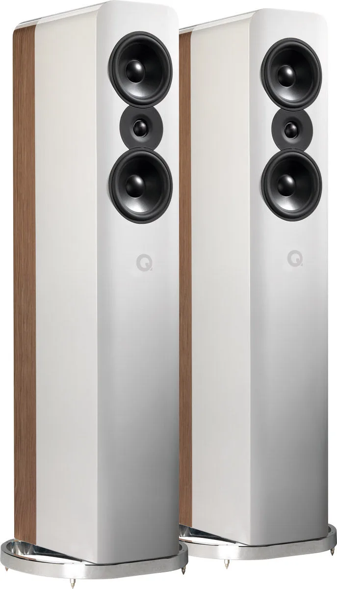 Q Acoustics Concept 500 Blanc & Chêne (la paire) Enceintes colonne