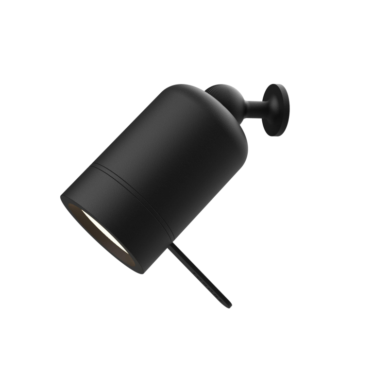 Tonone One Knob wandlamp LED oplaadbaar Smokey Black