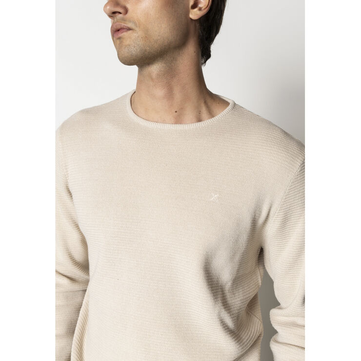 Clean Cut Copenhagen Oscar knit Ecru melange