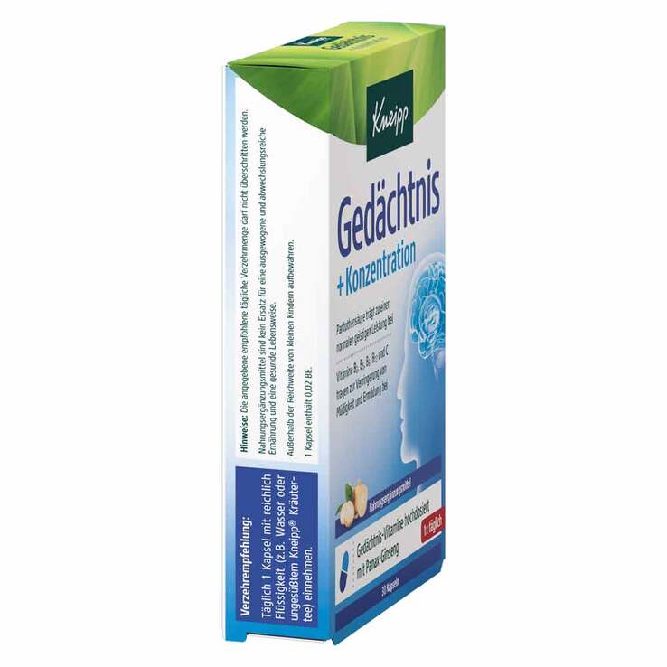 Kneipp Gedächtnis + Konzentration Kapseln, 30 St
