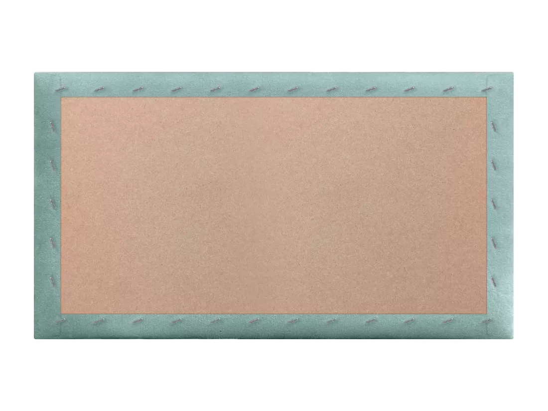 DHOME Lot de 6 Panneaux Rembourrés en Tissu Aqualine Autocollants pour Mur Acoustiques Absorbants Protection contre les choc (Vert d'Eau, 60x50cm, x6)