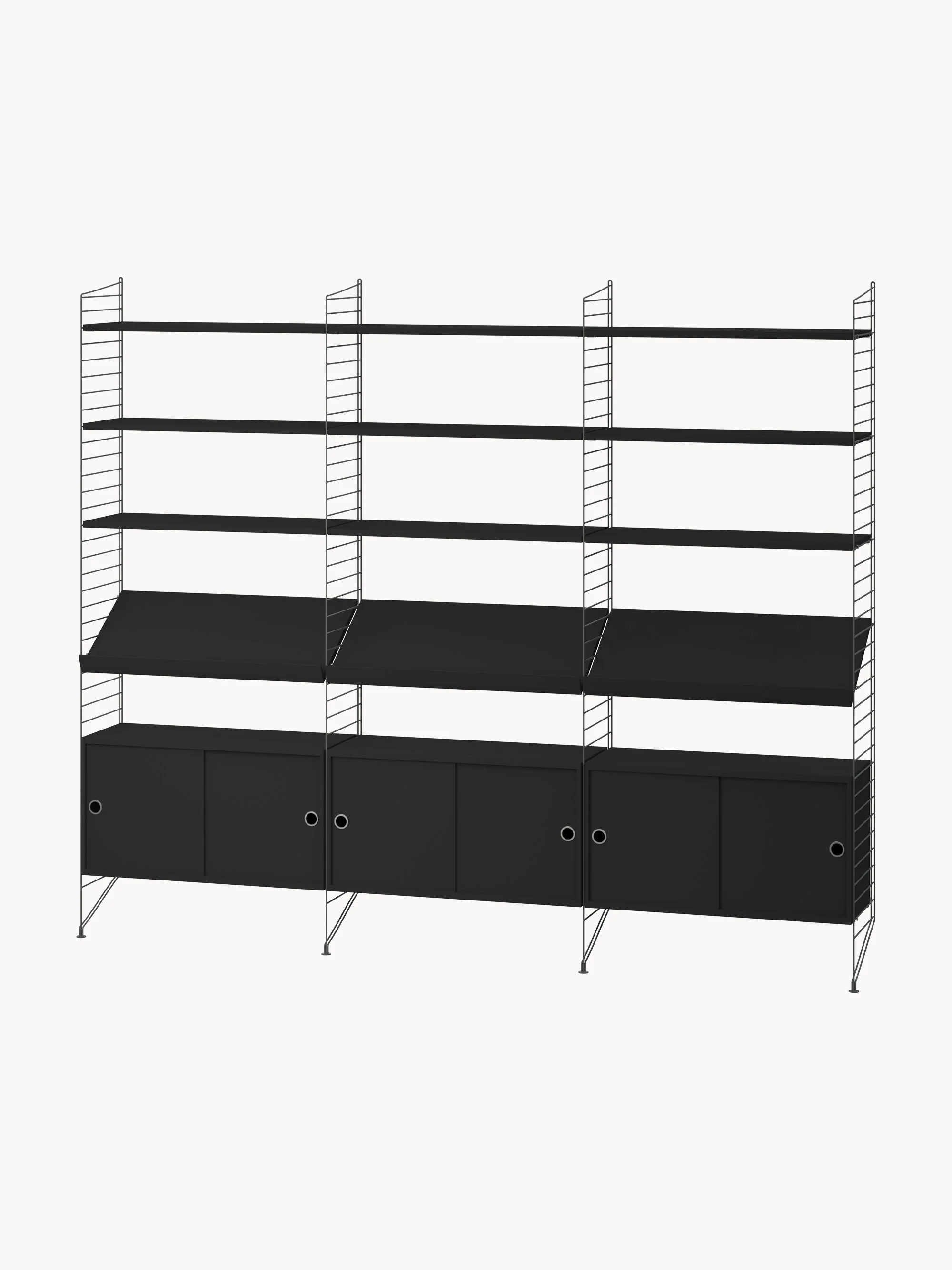 Kast String System met schuifdeuren, B 78 x D 20 cm