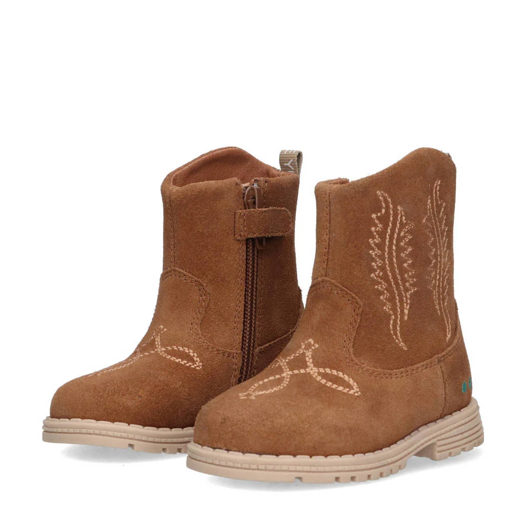 BunniesJR Tess Trotssuède enkellaarzen cognac