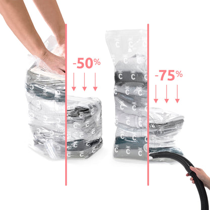 Lot de 6 sacs de rangement sous vide M Compact Express