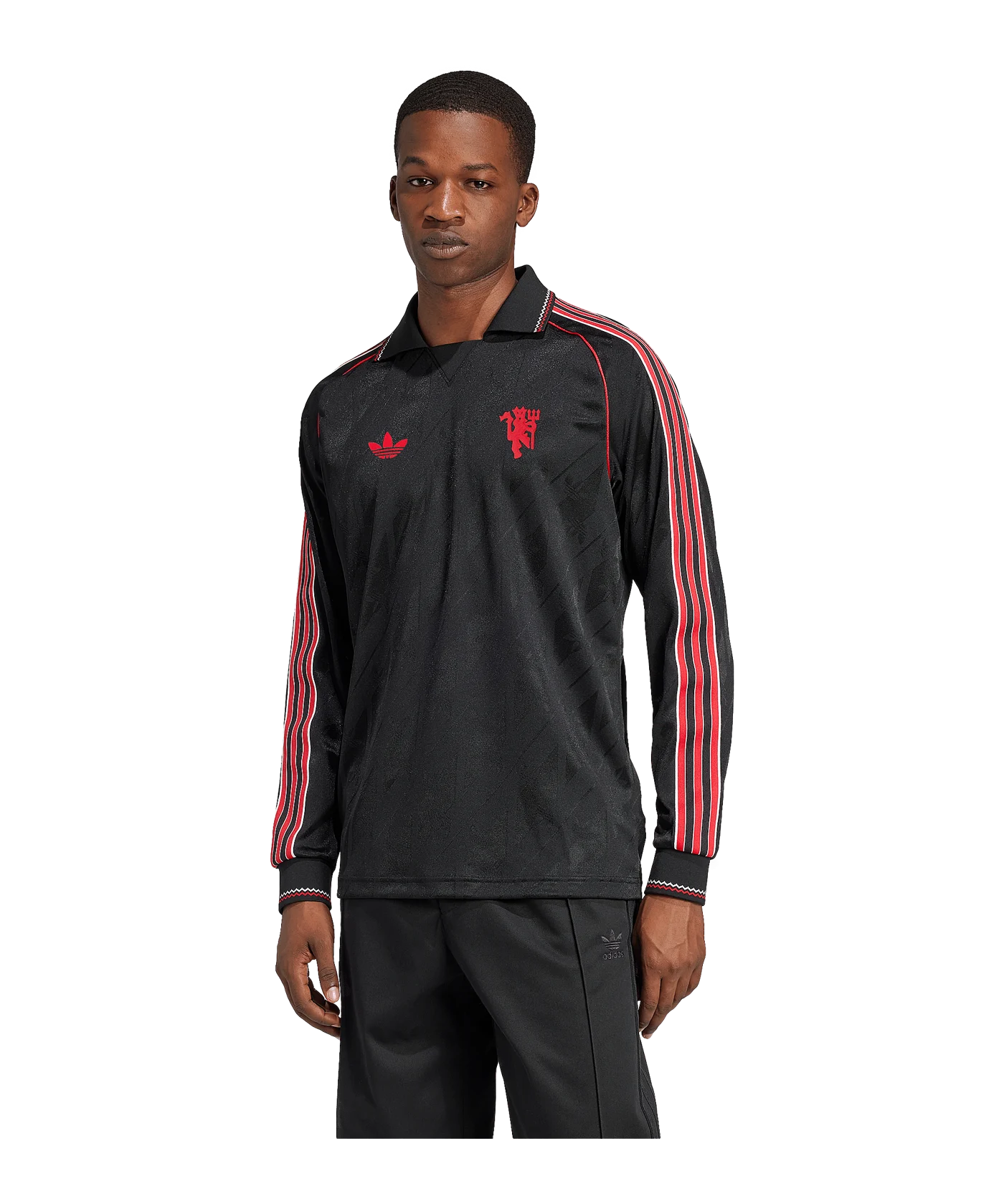 adidas Originals Manchester United Langarm Trikot Schwarz