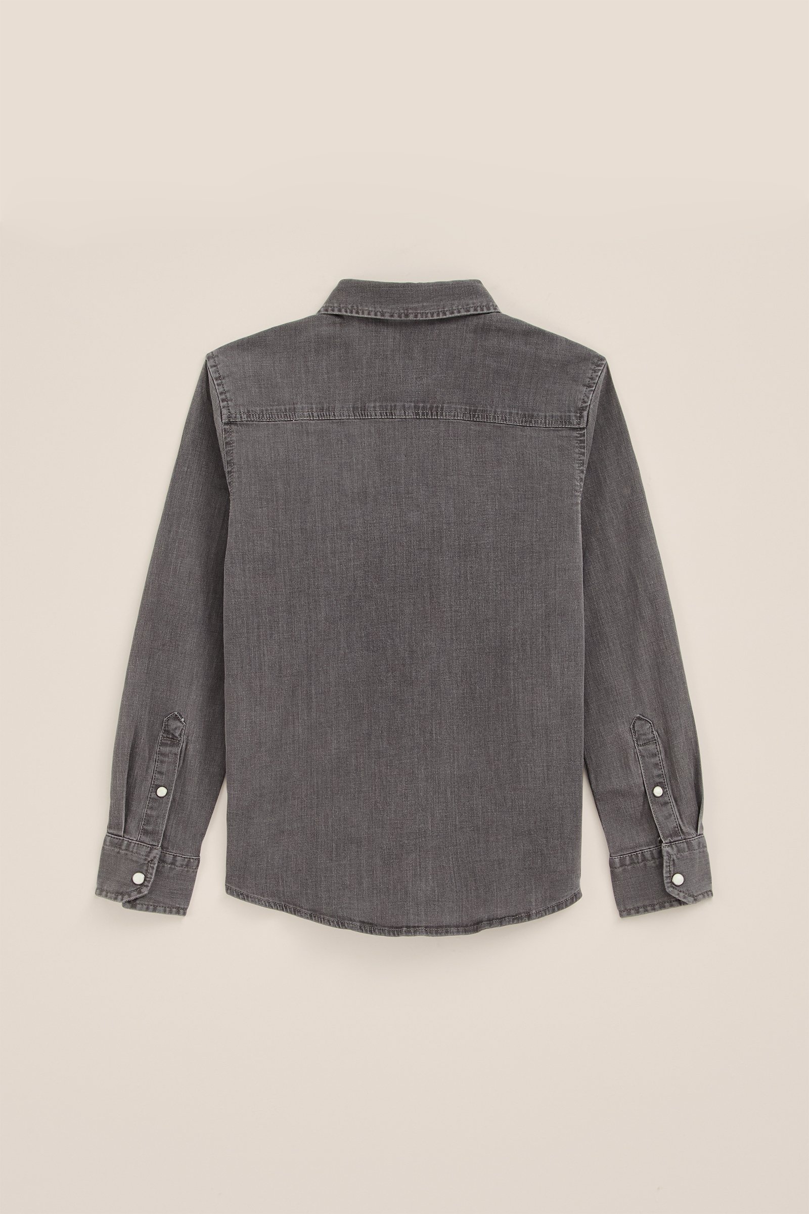 Jongens denim overhemd met stretch Blue Ridge Lichtgrijs