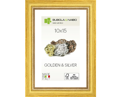 Houten fotolijst GOUDEN goud 10x15 cm