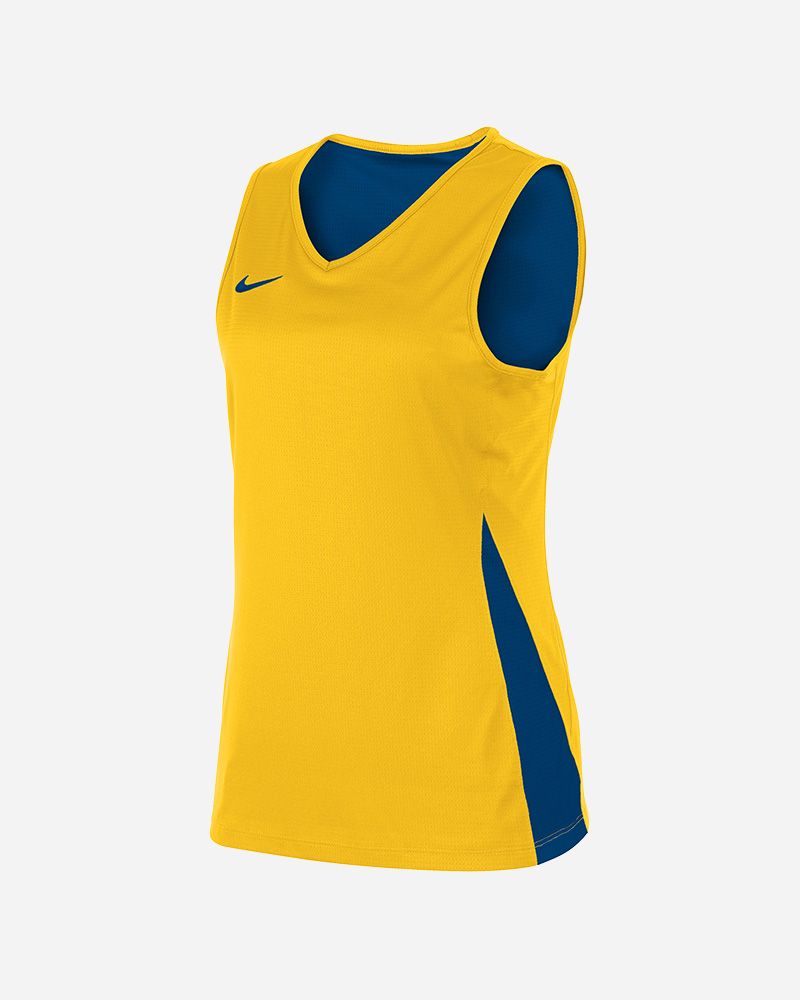 Maillot de basket reversible Nike Team Jaune & Bleu Royal pour femme