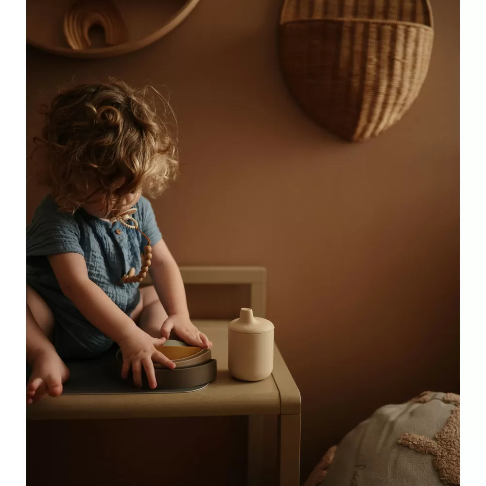 Mushie Silicone Sippy Kop Natural - 1 stk.