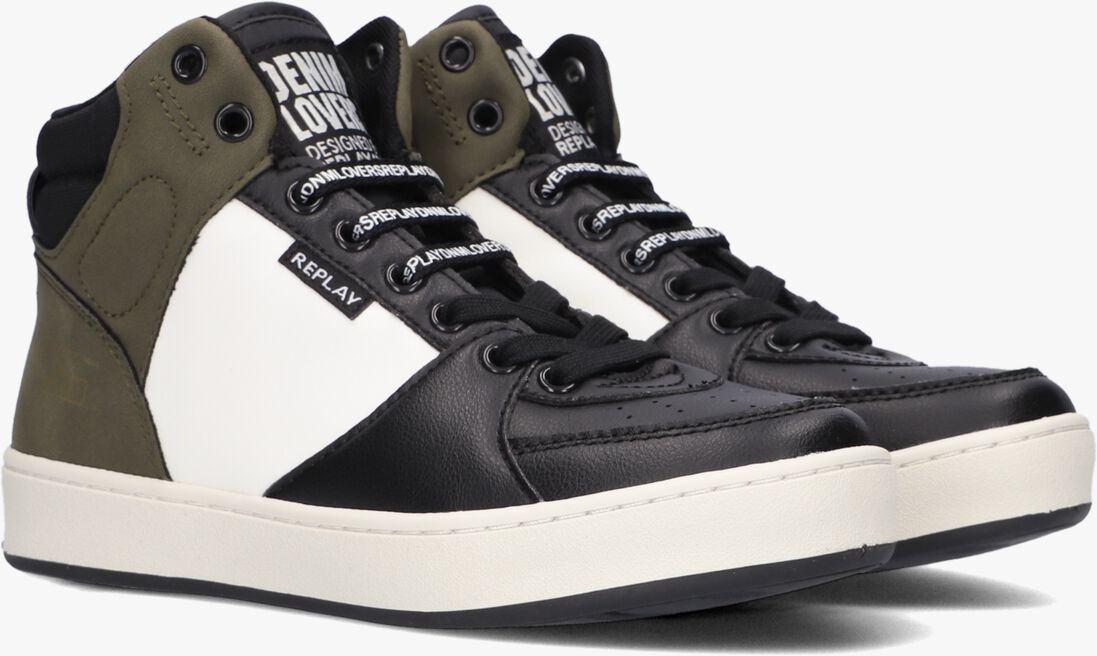 REPLAY groene replay hoge sneaker cobra