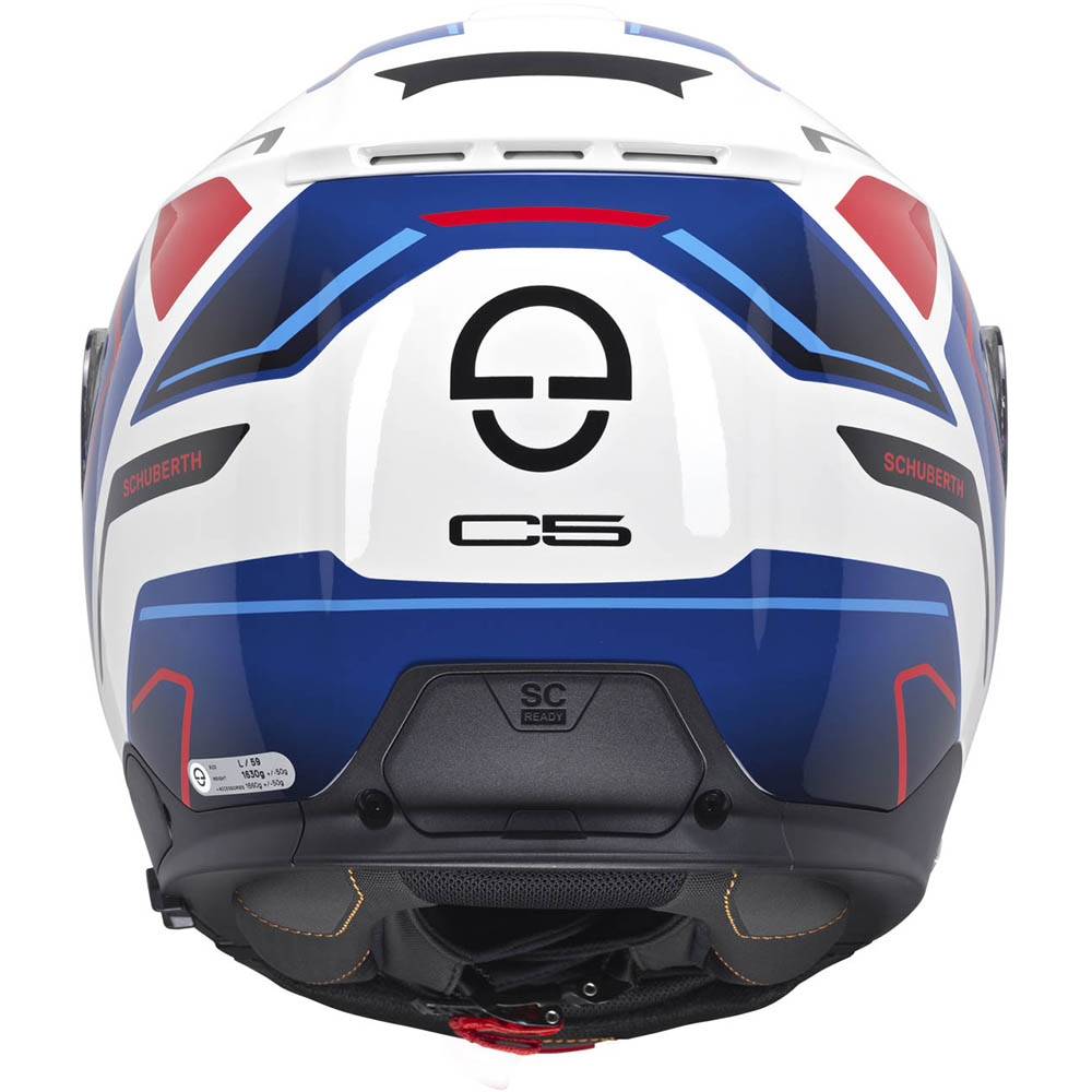 Schuberth - Casque C5 Omega Blanc / Bleu / Rouge / Brillant
