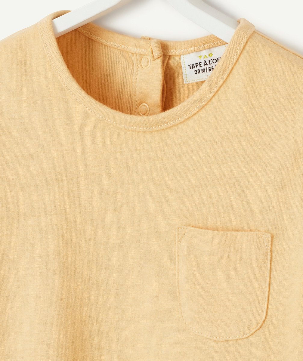 T-SHIRT BÉBÉ FILLE EN COTON JAUNE