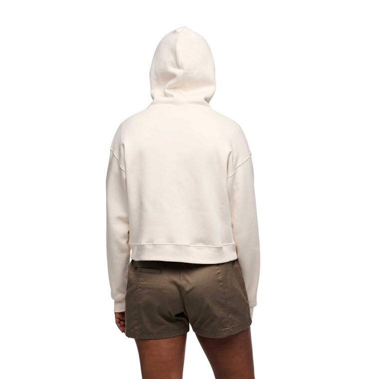 Black Diamond W Crop Po Hoody Off White