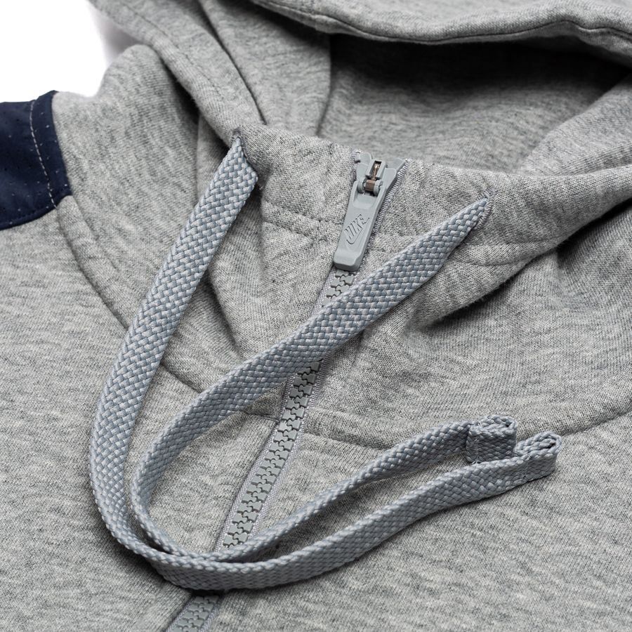 Nike Sweat à Capuche NSW Fleece FZ - Gris/Bleu Marine