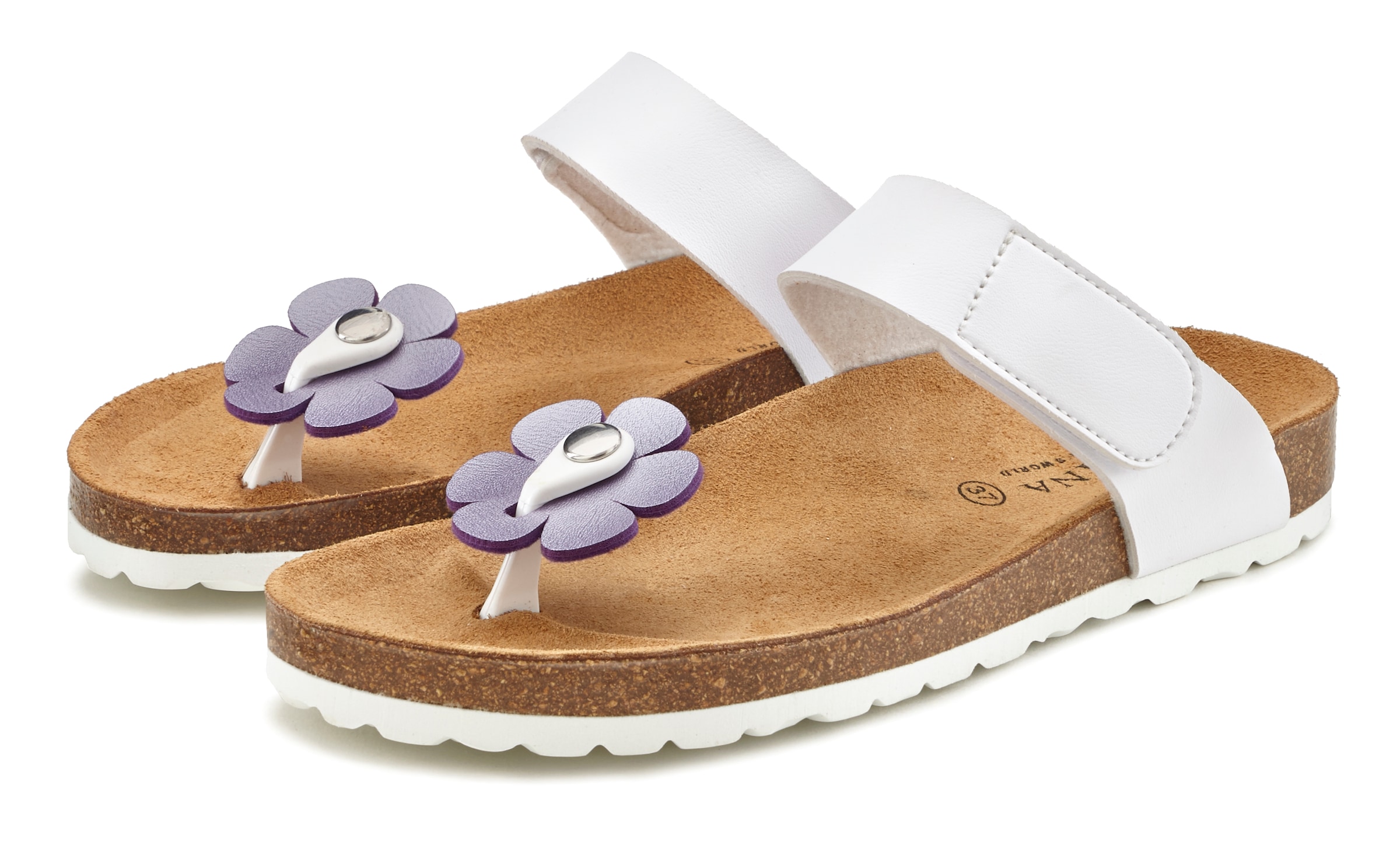 LASCANA Pantolette »Mule, Sandale, offener Schuh, Sommerschuh, Zehentrenner«  3 Stk. tlg.  mit Komfortkorkfussbett aus Leder und 2 abnehmbaren Oberteilen