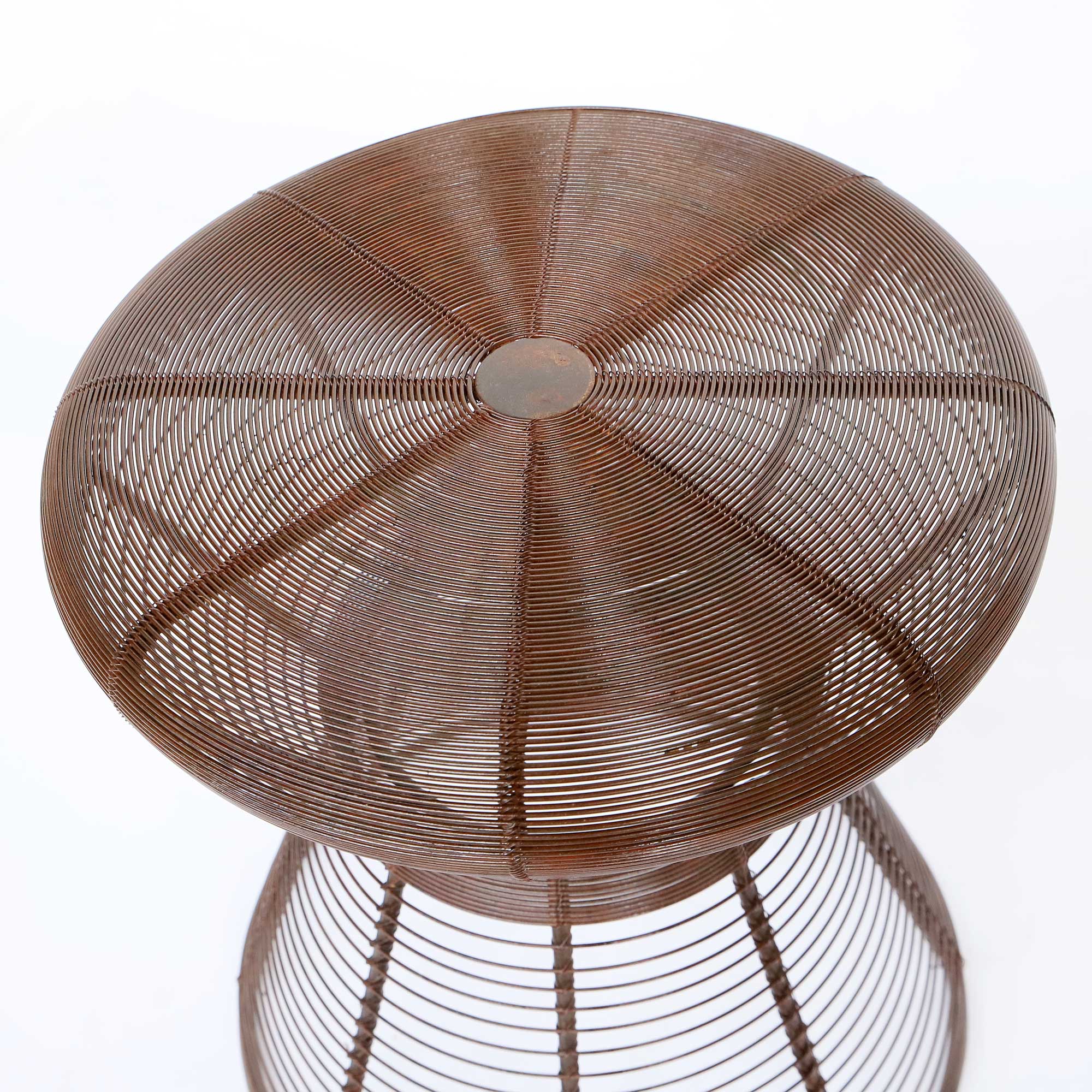 Hocker aus Eisendraht, Ø 41 cm, H 46 cm von fischer's lagerhaus