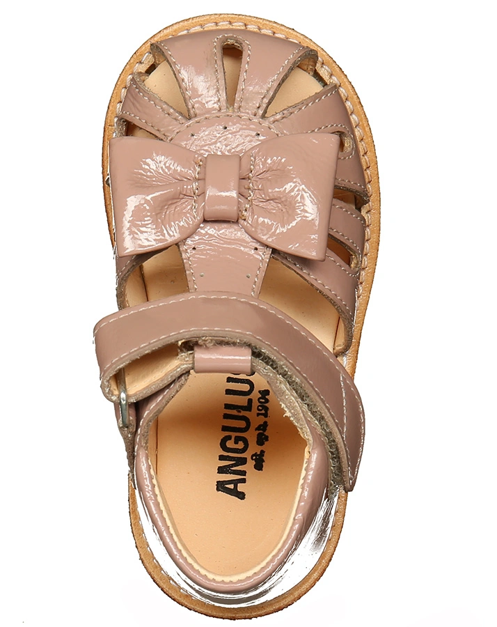 Lack-Sandalen RÖMÖ mit Schleife in mauve