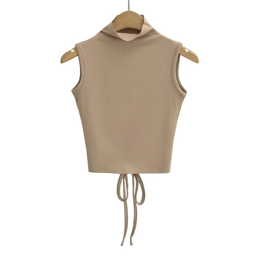 Asiris - Tanktop met open rug en rechte hals, slim-fit