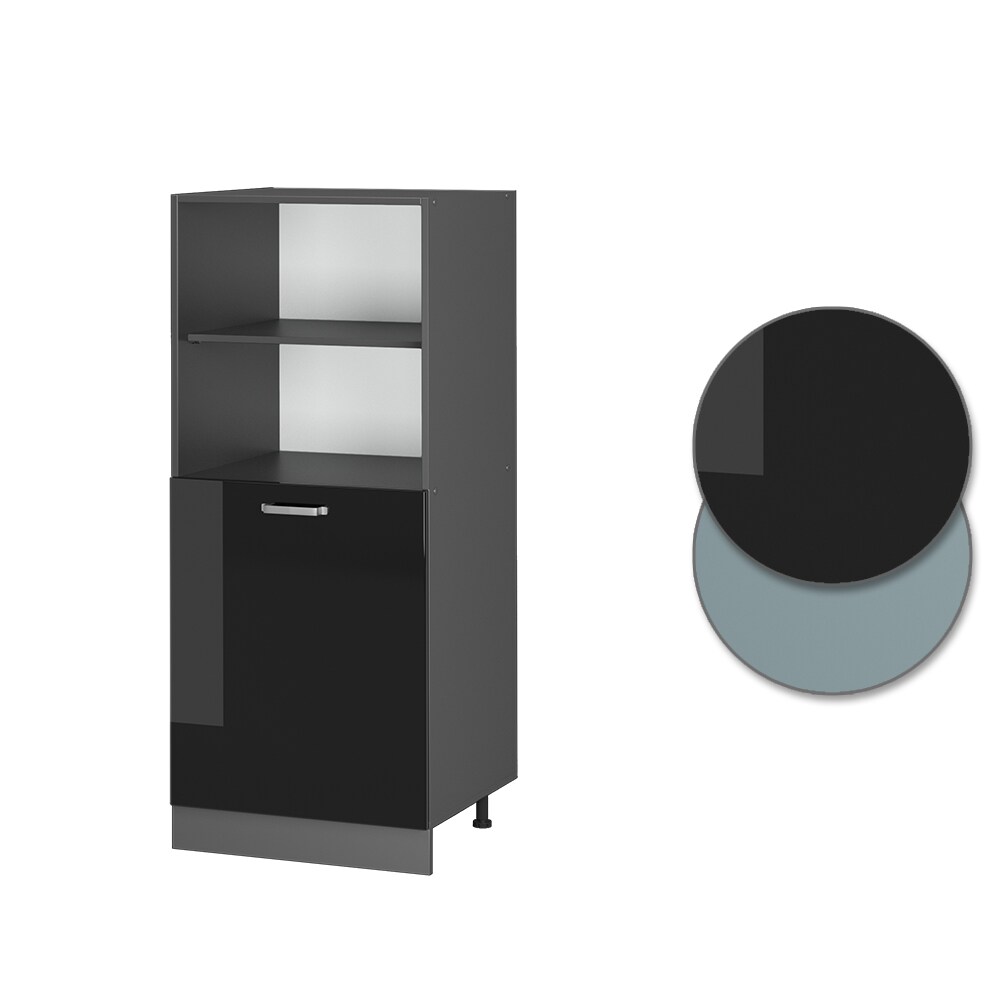 Vicco Vorratsschrank Küchenschrank R-Line Solid Anthrazit Schwarz 60 cm modern kleine Tür