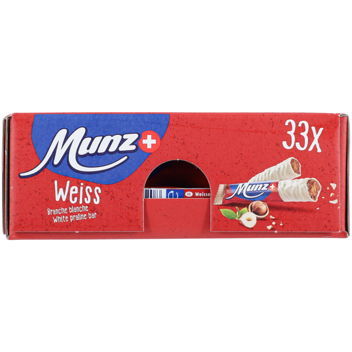 Munz Praliné-Prügeli Riegel weiss 33x23g