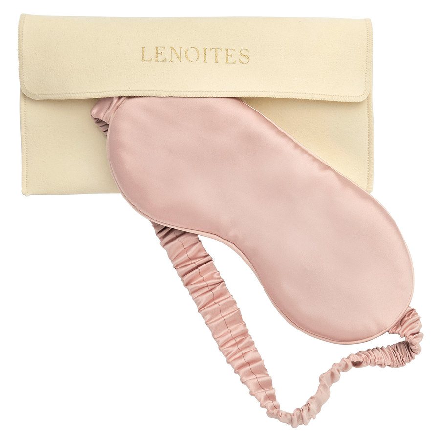 Lenoites Mulberry Sleep Mask With Pouch Pink