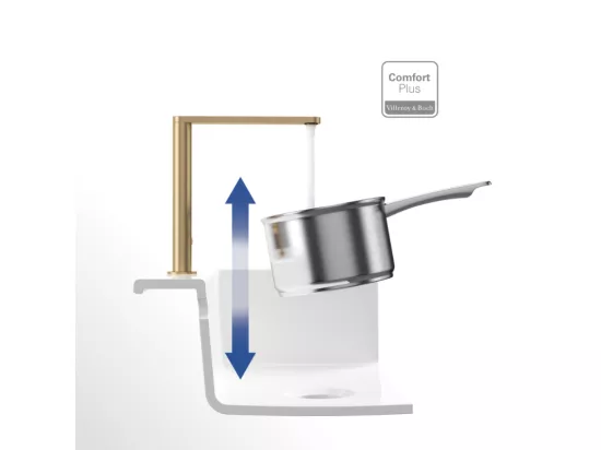 Robinet cuisine VILLEROY ET BOCH Finera or mat