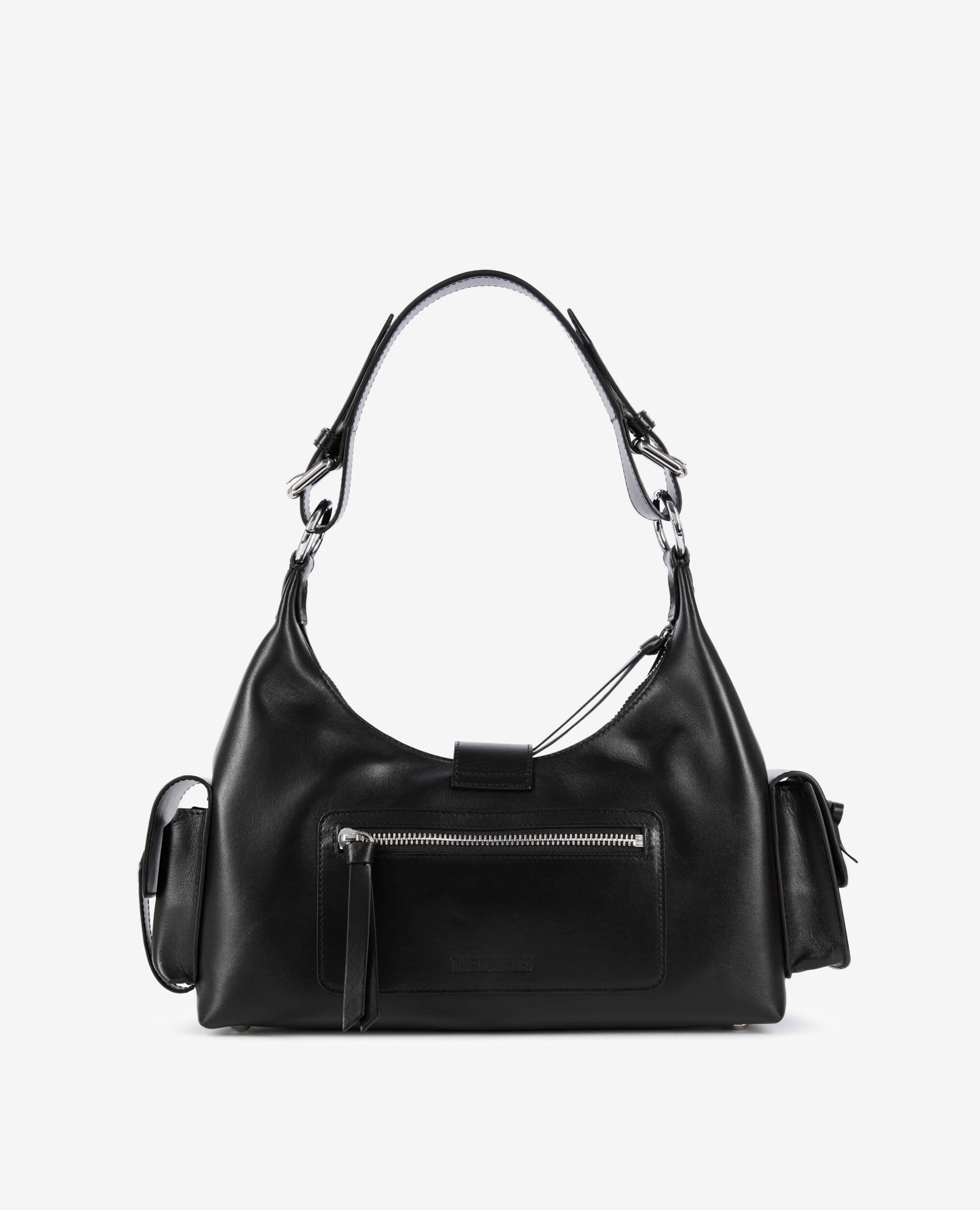 Sac Amelia en cuir lisse noir