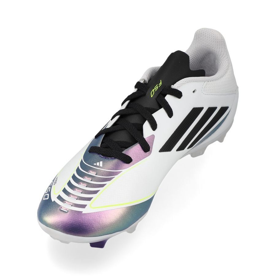 adidas F50 Messi League FG/AG Triunfo Estelar - Blanc/Noir/Violet Enfant