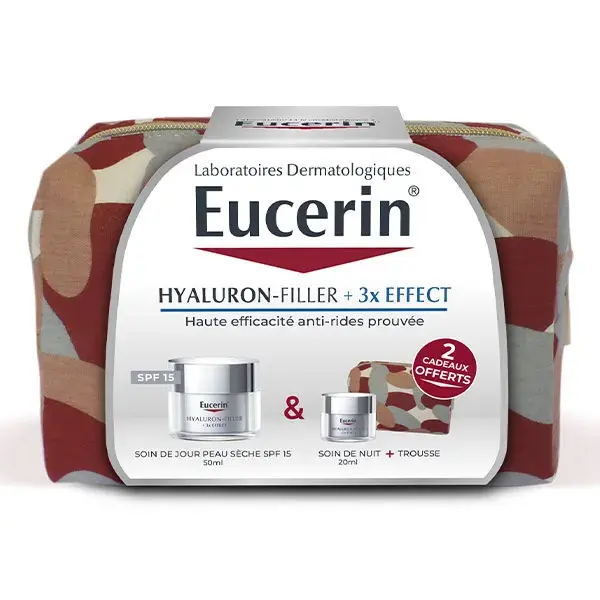 Kit Rotina Antienvelhecimento EUCERIN: Creme de Dia para Pele Seca FPS 15 50ml + Creme de Noite 20ml GRÁTIS