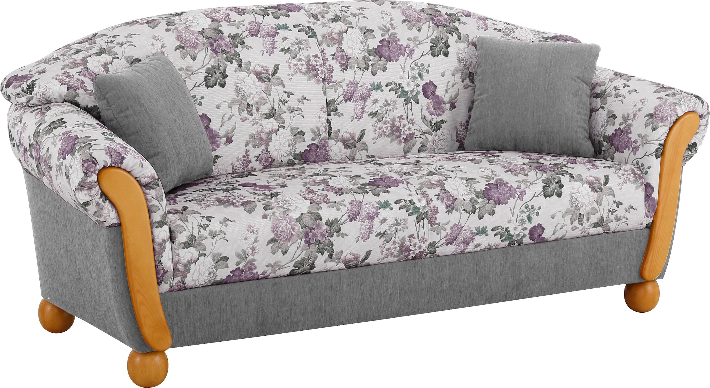 Home affaire 3-Sitzer »Milano, bequemes Sofa mit geschwungenen Armlehnen, Landhaus-Stil«