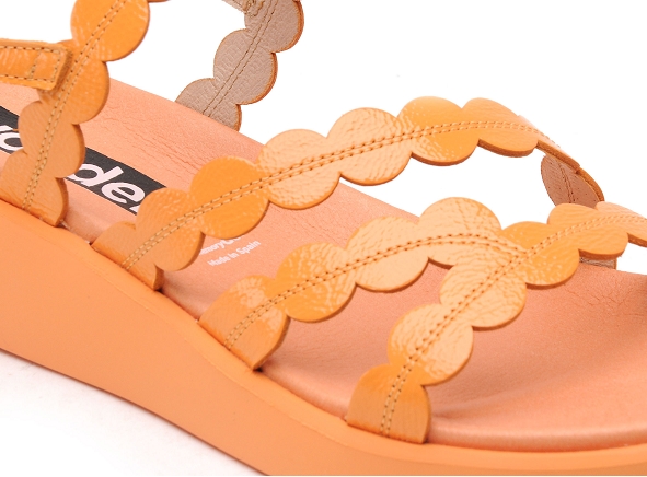 Wonders nu pieds plats femme c6531 lack orange