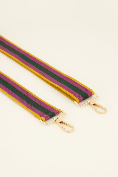 Gestreepte multikleur bag strap
