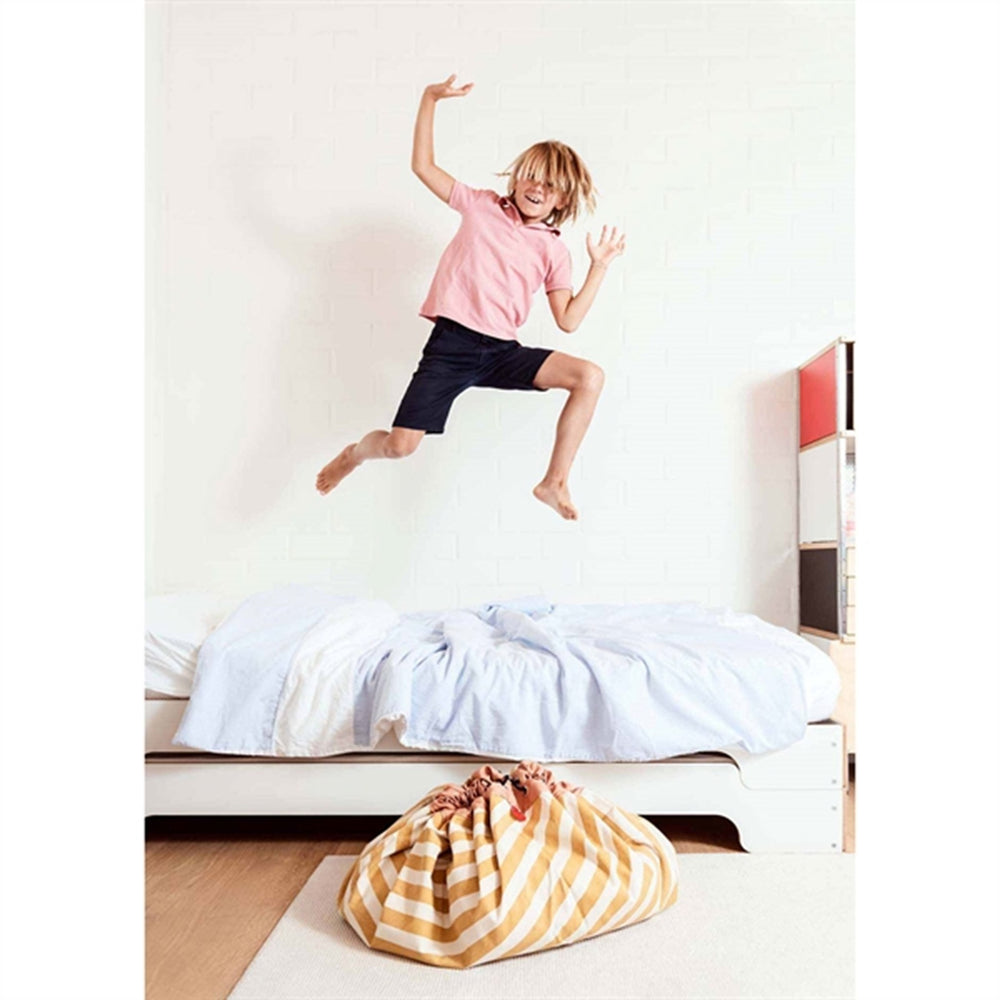 2-i-1 Legetæppe Stripes mustard - Play&Go