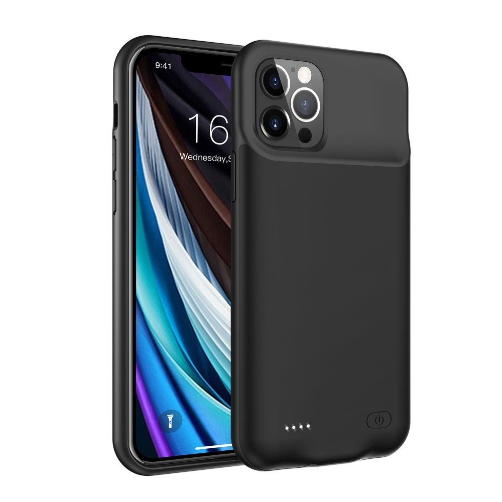 iPhone 12 / iPhone 12 Pro Backpack Akku Case (7000mAh) Schutzhülle - Schwarz