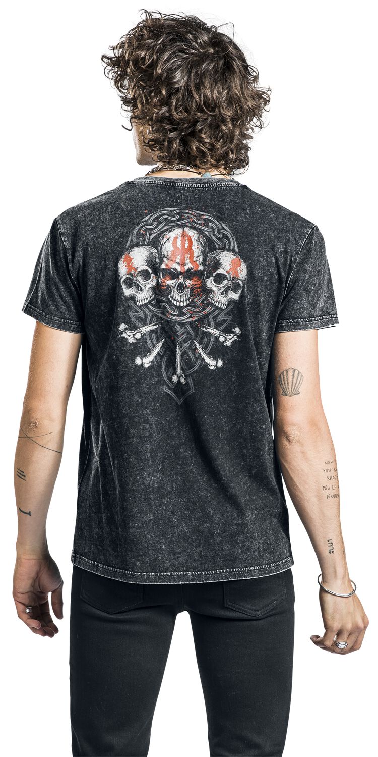 T-Shirt Imprimé Crâne | Black Premium by EMP T-Shirt Manches courtes