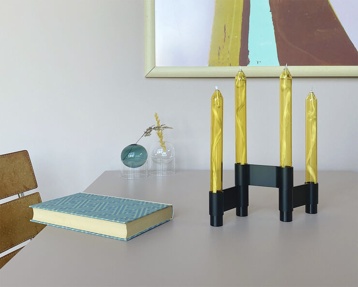 Studio About LINK, CANDLE HOLDER, BLACK ANODIZED, 11060B 111