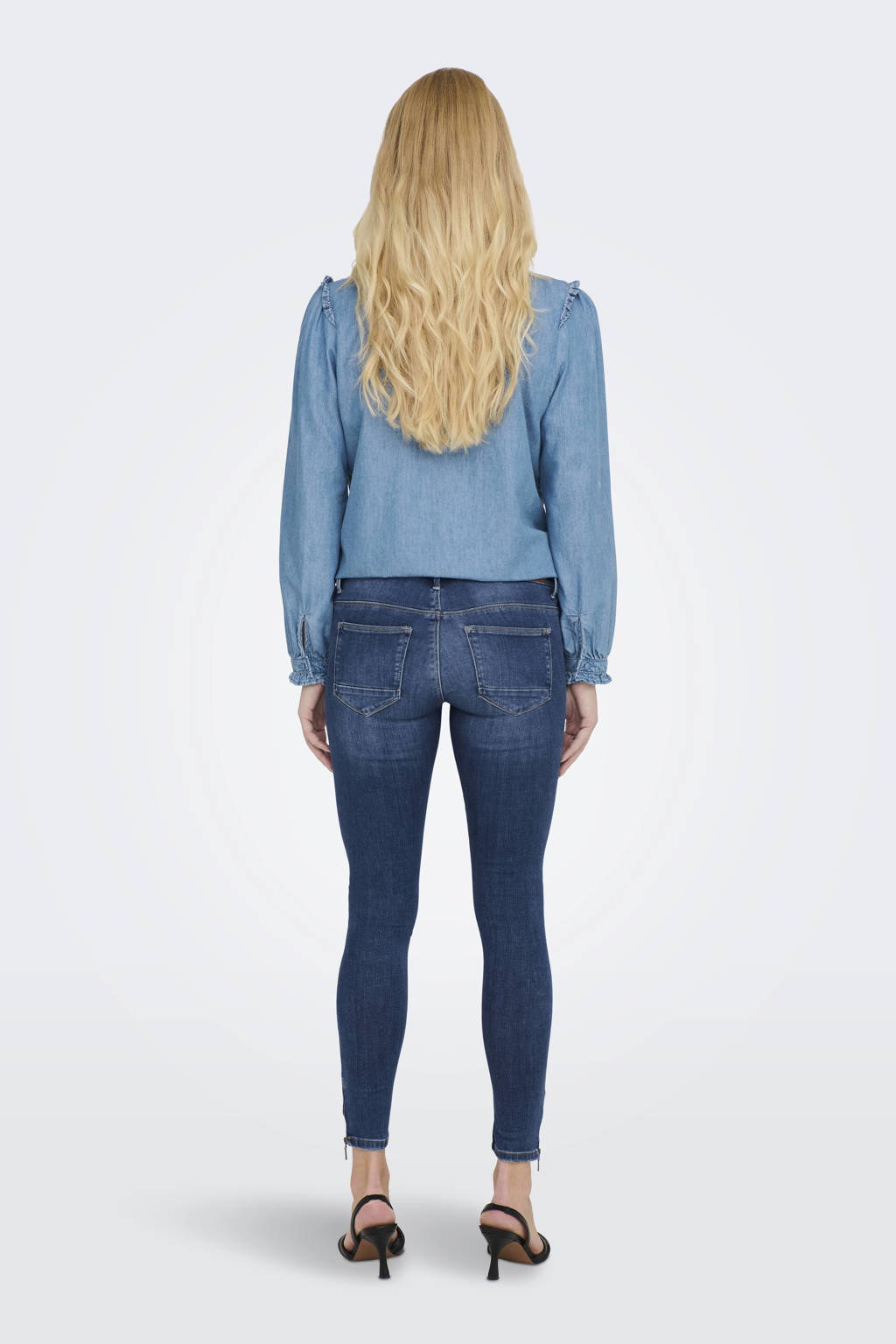 ONLY MATERNITY high zwangerschapskleding skinny jeans medium blue denim