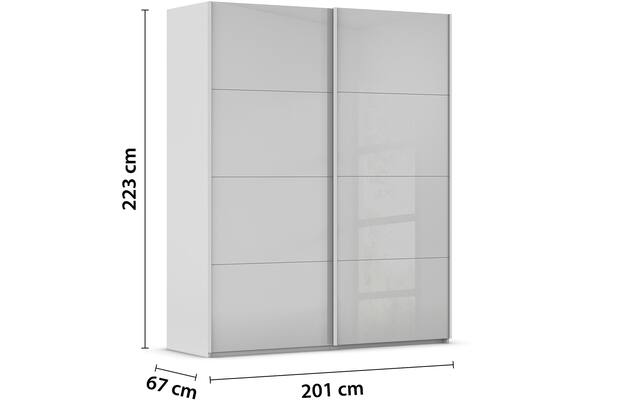 Kledingkast Finca Glans Glas