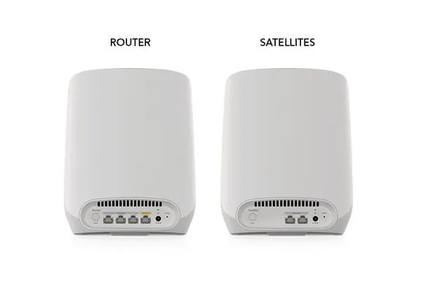 NETGEAR Orbi RBK762S - Wi-Fi-system - (router, forlænger) - op til 5000 sq.ft - mesh 1GbE - Wi-Fi 6 - Tri-Band