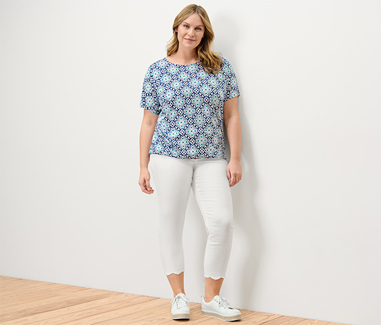 7/8-Treggings mit Lochstickerei